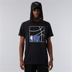 New Era NBA Team Court Graphic T-Shirt - Black