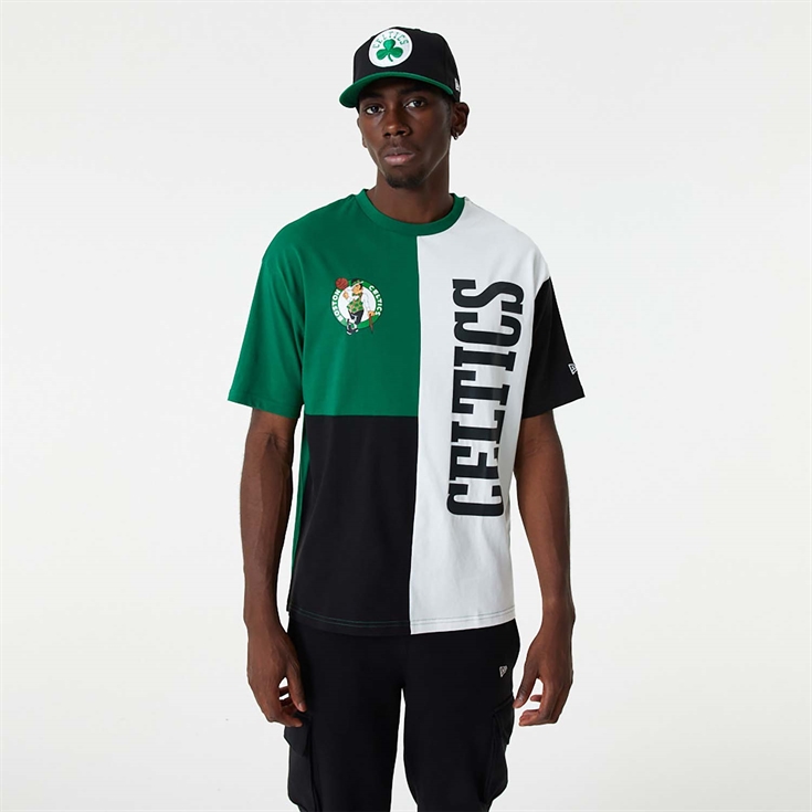 New Era NBA Cut and Sew Oversized T-Shirt - Boston Celtics