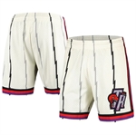 Mitchell & Ness NBA HWC Cream Swingman Shorts 1998 - Toronto Raptors