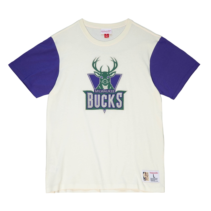 Mitchell & Ness NBA Color Blocked T-Shirt - Milwaukee Bucks